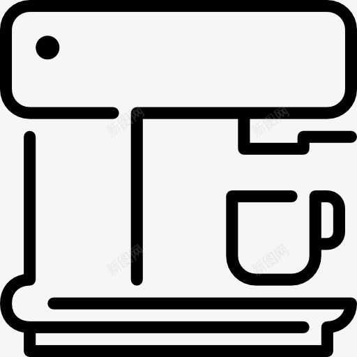 咖啡机图标png_新图网 https://ixintu.com 厨房用具 咖啡店 咖啡机 家具和家居 技术 热饮料