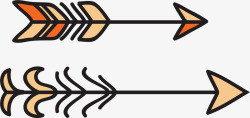 箭矢印第安风格矢量图素材