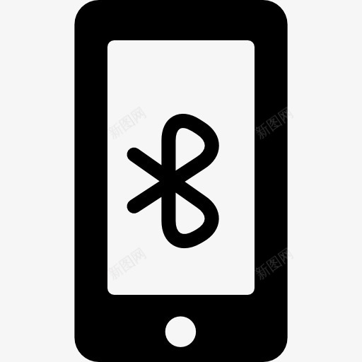 蓝牙标志在手机屏幕图标png_新图网 https://ixintu.com 屏幕 工具和用具 手机 手机屏幕展示图 标志 电话工具 电话机 符号 蓝牙