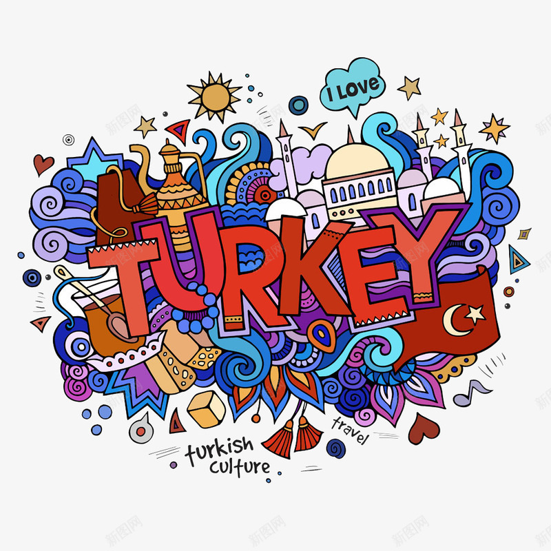 土耳其元素png免抠素材_新图网 https://ixintu.com 免抠 免抠素材 国家特色 土耳其 土耳其元素
