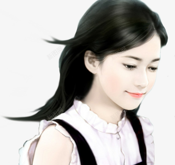 现代美女png免抠素材_新图网 https://ixintu.com 亮丽女孩 手绘美女 气质女神 水彩美女