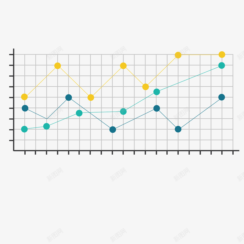 彩色折线数据png免抠素材_新图网 https://ixintu.com 分析 折线 数据 素材