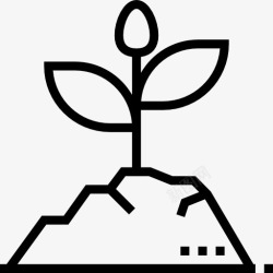 生态种子发芽图标高清图片