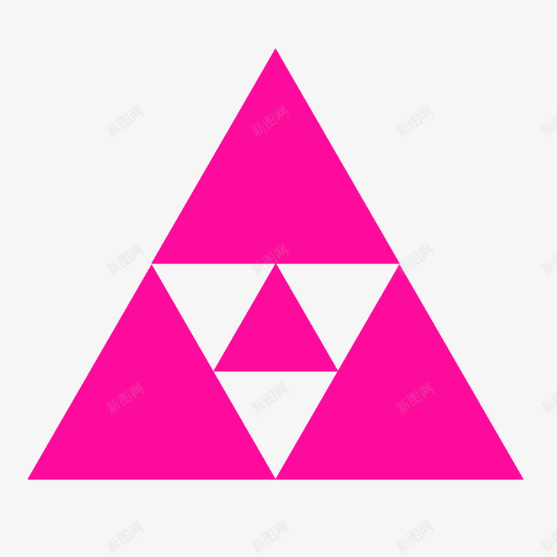 粉色白色正三角形数个png免抠素材_新图网 https://ixintu.com 一个三角形 三角型 三角形 几何图形 多个 大中小正三角形 拼块 正三角形 白色 粉色