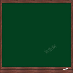 卡绿色通黑板边框素材