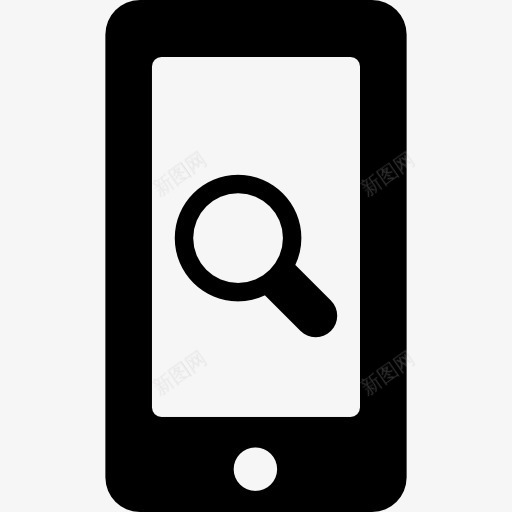 放大镜的手机屏幕上的搜索界面符号图标png_新图网 https://ixintu.com 屏幕 工具 手机套 搜索 放大镜 电话 界面 符号