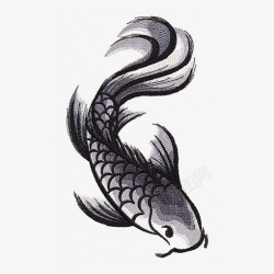 灯光小鱼鲤鱼霓虹灯鱼手绘金鱼高清图片