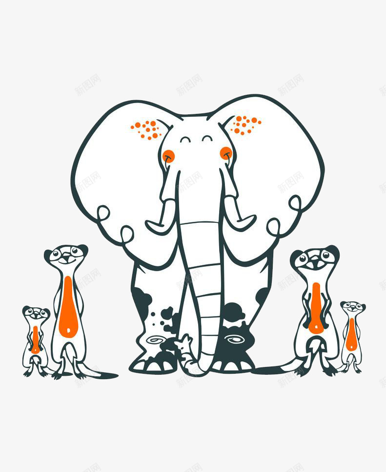 大象png免抠素材_新图网 https://ixintu.com 可爱卡通动物 大象 大象图片