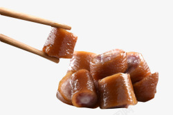 筷子夹猪尾巴卤水猪尾巴筷子夹肉高清图片