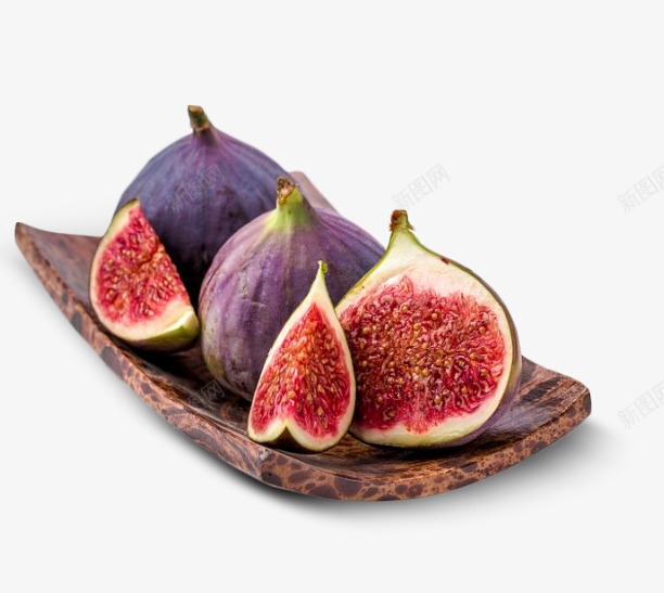 放在木盘上的水果png免抠素材_新图网 https://ixintu.com 产品实物 厨房 果蔬 紫色 食物