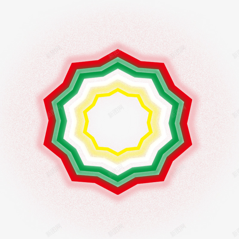 多角形圈圈png免抠素材_新图网 https://ixintu.com 多色圈圈 彩色 效果素材 装饰背景