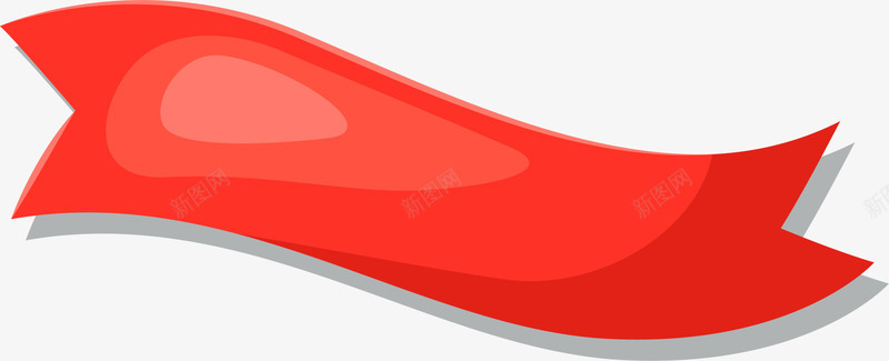 红色卡通绸带png免抠素材_新图网 https://ixintu.com 免抠PNG 卡通 标签 童趣 红色 绸带 装饰图案