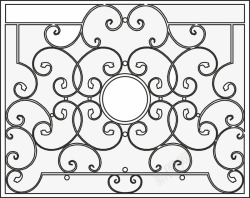 铁围欧式古典花纹栅栏高清图片