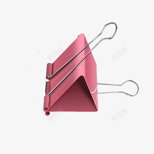 粉红色的小夹子png免抠素材_新图网 https://ixintu.com 写实 工具 手绘 拟物化