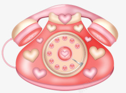 日系甜美风甜美风可爱粉红系座机电话高清图片
