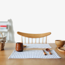 北欧餐椅素材川岛屋北欧风几何动物图形纯棉餐高清图片