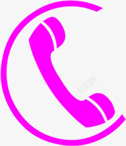 淡紫色背景淡紫色的电话图标高清图片
