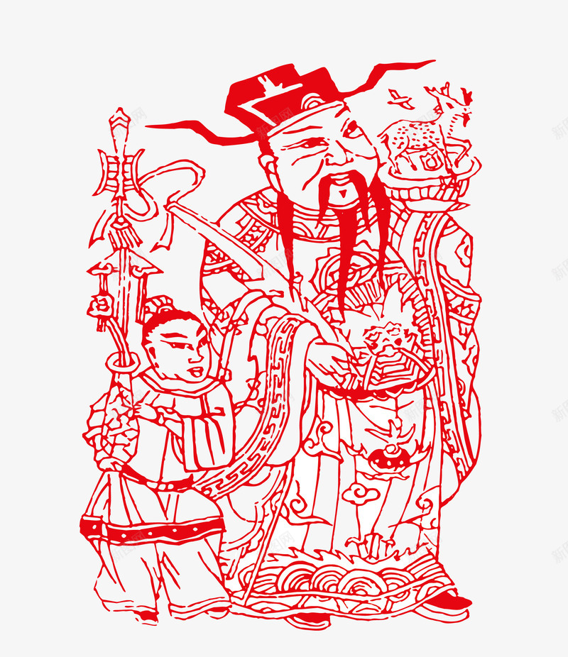 窗纸剪纸png免抠素材_新图网 https://ixintu.com 中国风 传统花纹 古典 古典花纹 花边 边框 边角