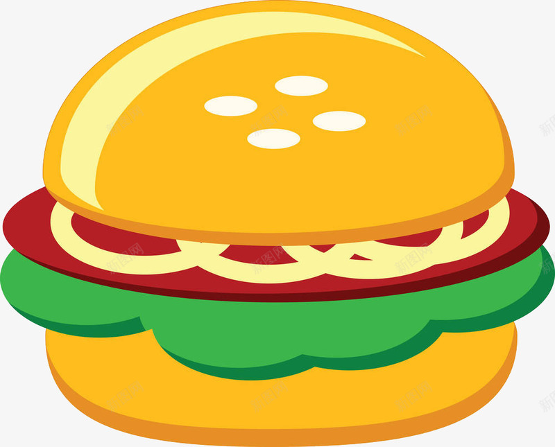 快餐汉堡png免抠素材_新图网 https://ixintu.com 卡通 吃饭 夹层 快餐 汉堡 美味 美食 肉 脂肪 面包 食物 鲜虾堡