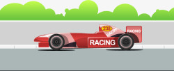 红色F1赛车矢量图素材