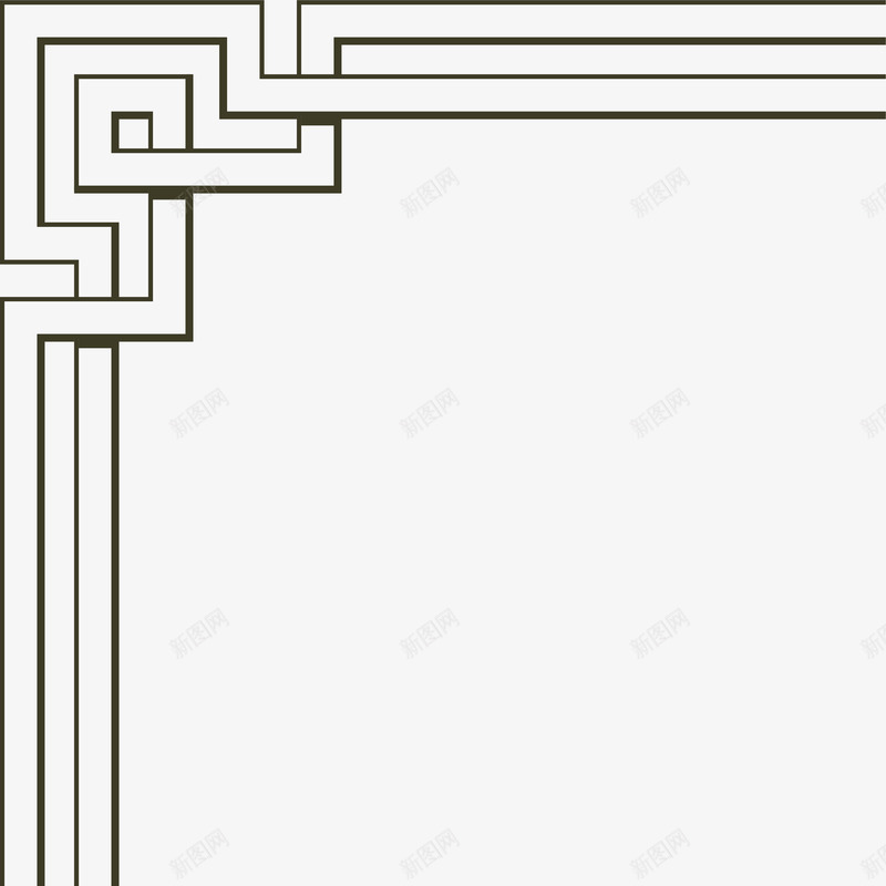 黑色简约复古边框png免抠素材_新图网 https://ixintu.com 中国风 免抠PNG 图案 复古 格子 简约 边框纹理 黑色