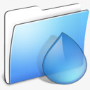 Aqua光滑文件夹激流图标图标