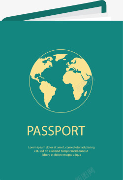 绿色护照绿色出国旅游护照矢量图高清图片