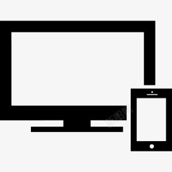 现代的显示器响应式为不同的显示器的格式和大小图标高清图片
