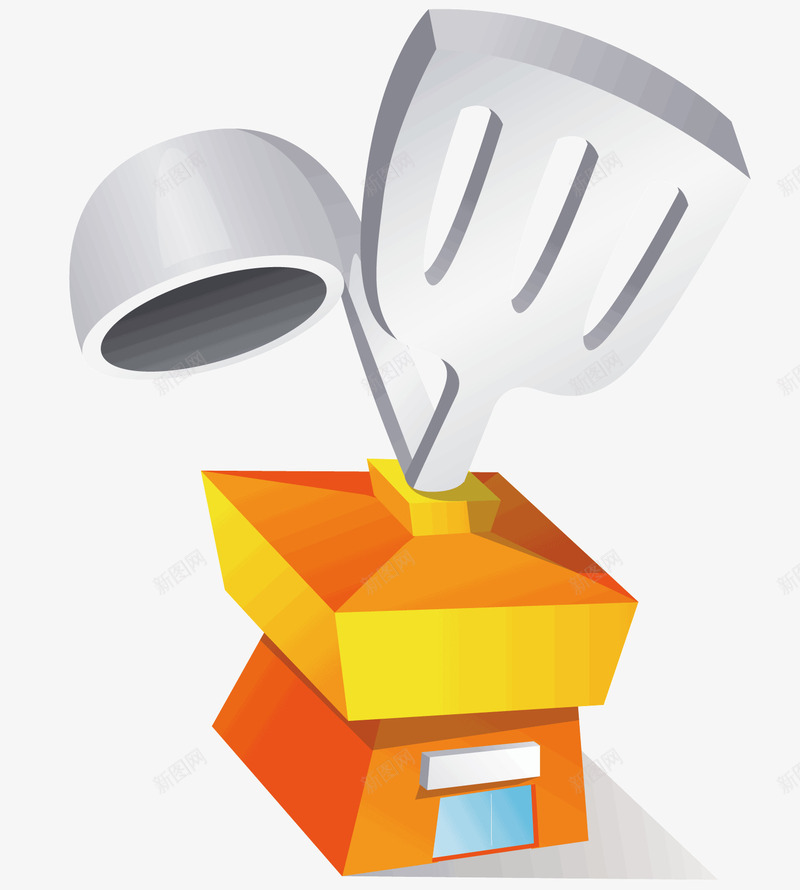 卡通厨房用具png免抠素材_新图网 https://ixintu.com 卡通 卡通厨房用具 厨具 厨房用品 家用工具 铲子