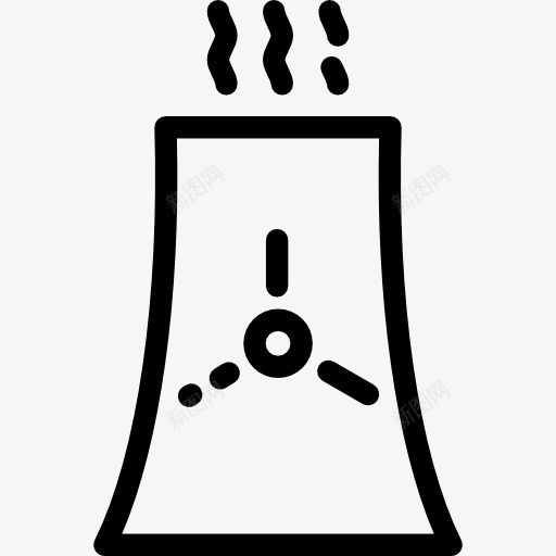 核图标png_新图网 https://ixintu.com 冷却塔 建筑 核电 核电站 核能发电图片 烟囱 生态与环境 自然景观