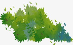 绿色春天树木草丛素材