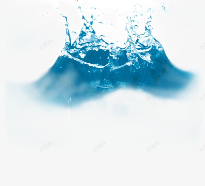 溅起的水png免抠素材_新图网 https://ixintu.com 水 纯净 蓝色