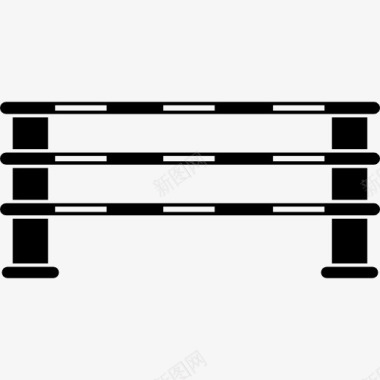 三马跳栅栏图标图标