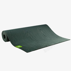 防滑瑜伽垫墨绿色轻薄款橡胶瑜伽垫高清图片