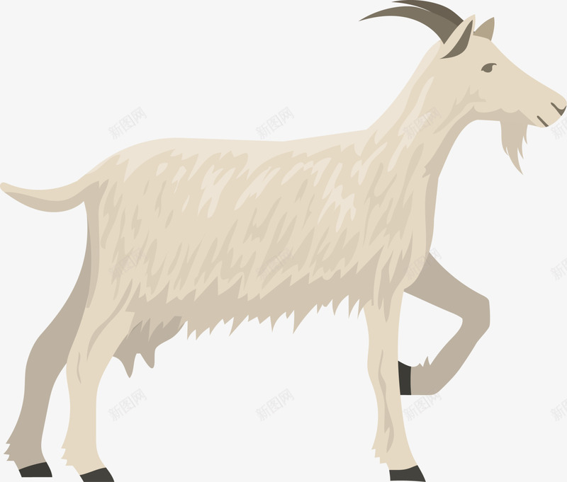 黄色卡通山羊png免抠素材_新图网 https://ixintu.com 农场 动物 小羊 牧场 装饰图案 黄色山羊