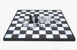 黑白国际象棋盘素材