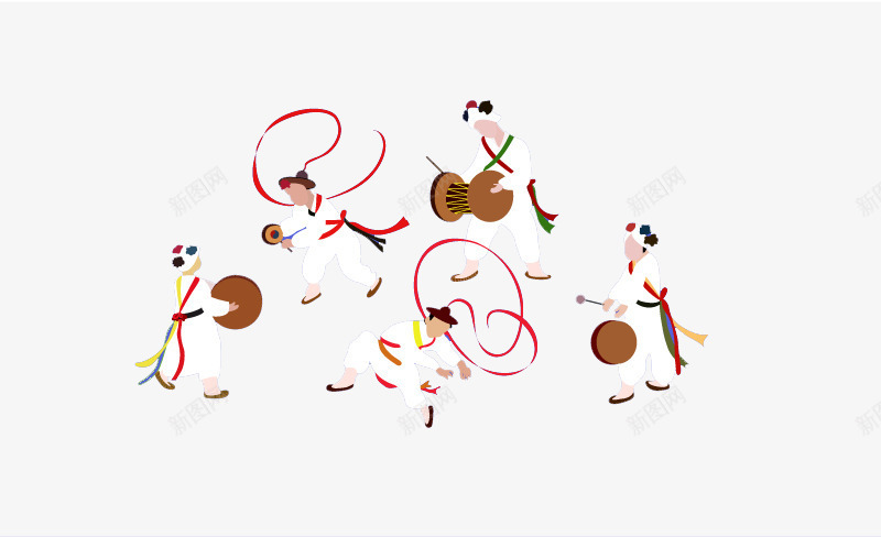 韩国传统舞蹈png免抠素材_新图网 https://ixintu.com 舞者 舞蹈 舞蹈素材 韩国传统 韩国舞蹈