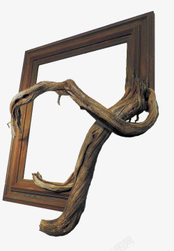 一个木框复古木框装饰高清图片