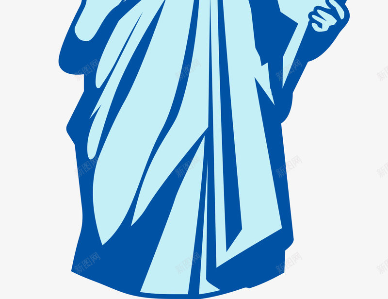 自由女神雕像png免抠素材_新图网 https://ixintu.com png图形 神像 自由女神 蓝色 装饰 雕像