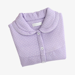 紫色格子花纹睡衣素材