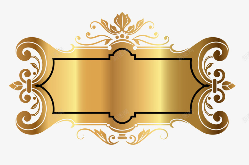 金色装饰框架png免抠素材_新图网 https://ixintu.com 古典框架 框架 装饰 金色