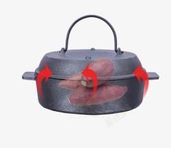 铁工房铸铁烤红薯锅专用烤红薯铸铁锅高清图片