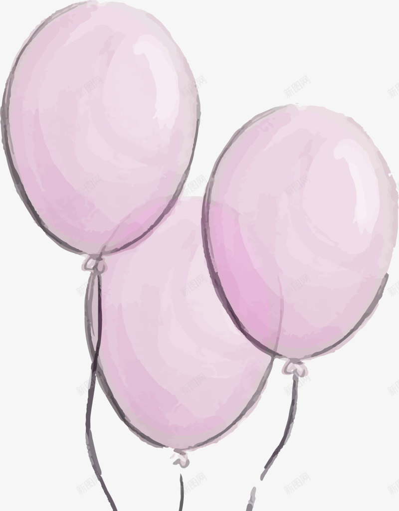 儿童节漂浮的气球png免抠素材_新图网 https://ixintu.com 儿童节 手绘气球 水彩 漂浮的气球 童趣 美丽气球