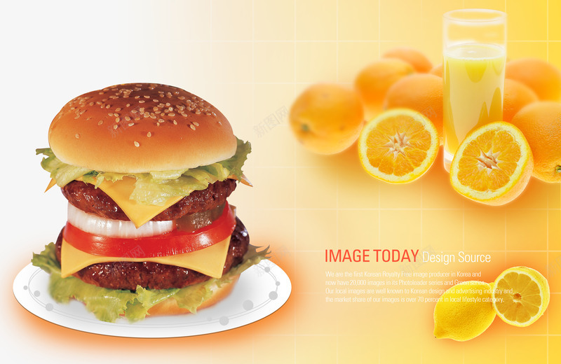 汉堡包宣传海报png免抠素材_新图网 https://ixintu.com 快餐 汉堡包 美食 食品 食物 餐饮