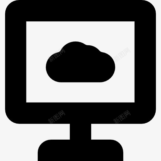 可视化的云数据在电脑屏幕图标png_新图网 https://ixintu.com 云计算 云计算的接口 显示器 网络 计算机