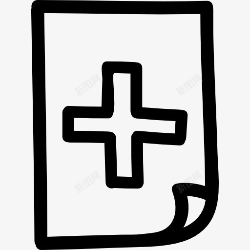 添加文本界面的手绘符号轮廓图标png_新图网 https://ixintu.com 写板 手绘 文件 文本 添加 界面 符号 纸