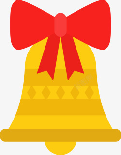 黄色可爱圣诞节铃铛矢量图素材