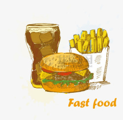 蟹黄堡设计卡通汉堡高清图片