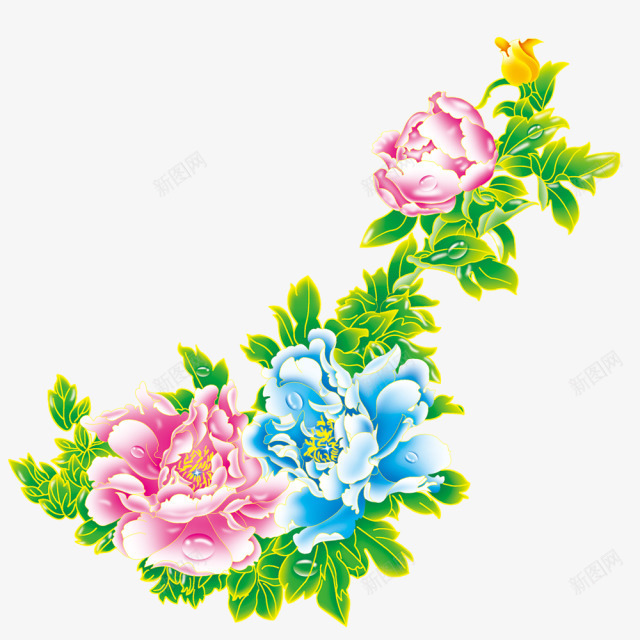 粉色的盛开花朵装饰png免抠素材_新图网 https://ixintu.com 盛开 粉色 花朵 装饰