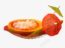 木瓜炖血蛤素材